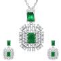 Izaara 92.5 Sterling Silver Platinum Plated Pendant Set Earrings For Women and Girls Ideal For Casual, Daily Wear, Birthday, Wedding, Anniversary, Valentines Gift