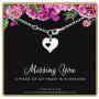 Sterling Silver Remembrance Charm Bracelet • Missing You, A Piece of My Heart is in Heaven • Gift for Loss of Loved One