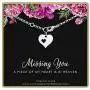 Sterling Silver Remembrance Charm Bracelet • Missing You, A Piece of My Heart is in Heaven • Gift for Loss of Loved One
