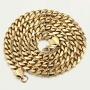 PY BLING 14K/18K Gold Plated Solid Curb Miami Cuban Link Chain Stainless Steel 4mm-8mm Diamond Cut Necklace or Bracelet for Men and Women 7-30 Inches