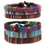 HZMAN Mix 6 Wrap Bracelets Men Women, Hemp Cords Ethnic Tribal Bracelets Wristbands
