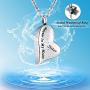 HooAMI Dad Forever in My Heart Cremation Jewelry Keepsake Memorial Urn Necklace