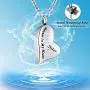 HooAMI Dad Forever in My Heart Cremation Jewelry Keepsake Memorial Urn Necklace