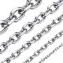 ChainsHouse Men Women Chain Rolo Necklace,3mm/5mm/7mm/9mm/12mm Wide Stainless Steel/Black Metal/18K Gold Plated Cable Link Necklace, 18''-30'' Length-with Gift Box