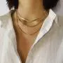 Denifery Gold/Silver Plated Flat Snake Chain Adjustable Punk Layered Necklace Snake Bone Choker Necklaces Minimalist Necklace Chain Jewelry for Women and Girls (Gold A) Denifery Gold/Silver Plated Flat Snake Chain Adjustable Punk Layered Necklace Snake Bone Choker Necklaces Minimalist Necklace Chain Jewelry for Women and Girls (Gold A)