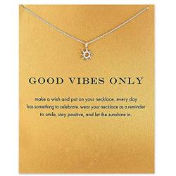 Fashion Sun Necklace Clavicle Chain Sunlight Sunshine Pendant Necklace With Message Card Friendship Dainty Gold Silver Jewelry