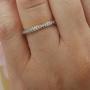 Dazzlingrock Collection 0.70 Carat (ctw) 14K Gold Round White Cubic Zirconia Ladies Eternity Stackable Wedding Band 3/4 CT