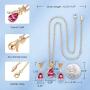 CDE Jewelry Sets for Women Rose Gold Jewelry Embellished with Crystal from Austria Mothers Day Jewelry Gifts Necklace and Earrings Set for Mom Wife