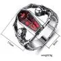HSQYJ Punk Silver Skull Bat Ring Gothic Vampire Bloody Red Enamel Coffin Rings Mens Womens Metal Rock Biker Bands Fashion Jewelry HSQYJ Punk Silver Skull Bat Ring Gothic Vampire Bloody Red Enamel Coffin Rings Mens Womens Metal Rock Biker Bands Fashion Jewelry