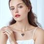 LUHE Urn Necklaces for Ashes 925 Sterling Silver Heartbeat Urn Necklace, Cremation Keepsake Faith Hope Love Necklace, Memorial Ruth Bader Ginsburg Necklace