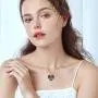 LUHE Urn Necklaces for Ashes 925 Sterling Silver Heartbeat Urn Necklace, Cremation Keepsake Faith Hope Love Necklace, Memorial Ruth Bader Ginsburg Necklace