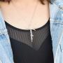 HUTINICE Faith Cross Necklace for Women, Silver Layered Choker Chain Cross Necklace Set, Sideways Hope Believe Inspired Pendant Family Religious Jewelry