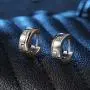 TGNEL Titanium Small Circle Huggie Hoop Earrings for Men Hypoallergenic Piercing Body Jewelry for Sensitive Ear