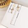 DAMLENG Boho Lightweight Unique Asymmetry Butterfly Wing Earrings with Long Tassel Dangle Gold Butterfly Earrings thread for Women Girls Vacations Gifts