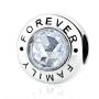 Family Forever Charm 925 Sterling Silver Bead Gift for Dad Mom and Families Fit DIY Bracelet