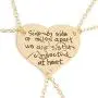 3 Pcs Best Friends Forever Engraved Necklace Broken Heart Charm Pendant Set BFF Friendship Necklace (Gold - '' We are sisters connected at heart '') 3 Pcs Best Friends Forever Engraved Necklace Broken Heart Charm Pendant Set BFF Friendship Necklace (Gold - '' We are sisters connected at heart '')