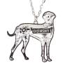 DOWAY Great Dane Necklace for Women Girls Charm Enamel Pet Dog Pendant Alloy Chain Fashion Jewelry Gift