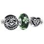 Mixed Set Bundle .925 Sterling Silver Murano Glass Good Luck Celtic Shamrock Irish Green Clover Knot Claddagh Charm Bead Spacer Fits European Bracelet For Women Teen