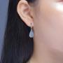 CiNily Opal Jewelry Sets for Women Girls 18K White Gold Plated Heart or Tree Shape Pandant Necklace Stud Earrings Ajustable Opal Bracelet Jewelry