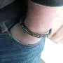 MEMGIFT I Fucking Love You Morse Code Leather Bracelets for Boyfriend Men Women Boys Funny Inspirational Anxiety Relief Gifts for Friends