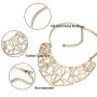 Onnea Gold Tone Cutout Geo Choker Necklace for Women