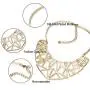 Onnea Gold Tone Cutout Geo Choker Necklace for Women