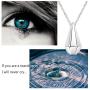 Memorial Teardrop Urn Necklace 925 Sterling Silver Drop Pendant Womens Funeral Jewelry Gift Loved Ones Cremation Ashes Keepsake