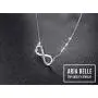 Aria Belle Infinity Forever Heart Love Cubic Zirconia Platinum Plated Pendant Necklaces for Women Aria Belle Infinity Forever Heart Love Cubic Zirconia Platinum Plated Pendant Necklaces for Women