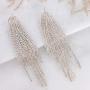 Humble Chic Simulated Diamond Long Earrings for Women - Cubic Zirconia Crystal Statement Dangle Earrings - Hypoallergenic and Safe for Sensitive Ears