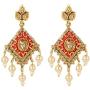 Efulgenz Indian Bollywood Gold Plated Kundan Maang Tikka Head Chain Dangle Earrings Bridal Wedding Jewelry Set