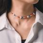 Chicque Bohemian Flowers Choker Necklace Bead Necklace Chain Beach Daisy Necklaces Jewelry for Women and Girls (Colorful)