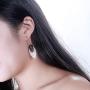 Rose Gold Hollow Leaf Dangle Earrings,Stainless Steel Dangle Drop Earrings for Women Girls Christmas Valentines Day Jewelry