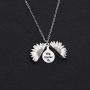 Big Sis Middle Sis Little Sis 3 Piece Sunflower Open Locket Sisters Necklace Set