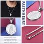 FaithHeart Saint Christopher/Jude/Joseph/Anthony/Thomas/Benedict/Patrick Necklace Stainless Steel Catholic Patron Saints Medal Jewelry Blessings Amulet Customize Available