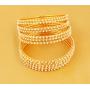 Touchstone New Pearl Bangle Collection. Indian Bollywood Traditional and Exclusive Thin Designer Jewelry Bangle Bracelets Embellished with Faux Pearls. Antique Gold Tone for Women.