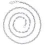 14K Yellow or White Gold Solid 3mm-5mm Fancy Filk Chain with Lobster Claw Clasp | Italian Gold Necklaces | Gold Filk Necklaces for Men and Women