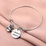 KUIYAI I Destroy Silence Bracelet with Drum Charm Funny Drummer Musician Gift