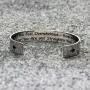 Inspirational Gifts for Daughter Whenever You Feel Overwhelmed Remember Whose Straighten Your Crown Cuff Bracelet Engraved Mantra Stainless Steel Bangle Jewelry