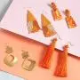 Tassel Earrings - Colorful Layered Tassel Earrings Bohemian Dangle Drop Earrings Shaded Earrings Metal Resin Beaded Earrings Women Girls Tiered Tassel Druzy Stud Earrings Women Gifts （4 Pairs)