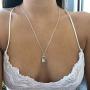 YOOE Cute Silver Lock Necklace for Women.Punk Metal Padlock Y Pendant Necklace,Geometric Lock Type Choker Egirl Necklace Girl Aesthetic Jewelry