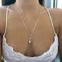 YOOE Cute Silver Lock Necklace for Women.Punk Metal Padlock Y Pendant Necklace,Geometric Lock Type Choker Egirl Necklace Girl Aesthetic Jewelry