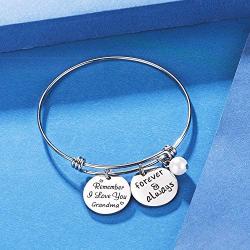CJ&M Remember I Love You Grandma Bracelet from Granddaughter Or Grandson for Christmass Day Gifts,Grandmas Birthday,Grandma Bracelet,Grandmother Jewelry