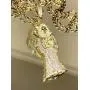 Shop-iGold Men Women 925 Italy Gold Finish Iced Santa Muerte Charm Ice Out Pendant Stainless Steel Real 2 mm Rope Chain Necklace, Mens Jewelry, Iced Pendant, Rope Necklace