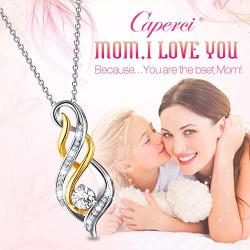 Sterling Silver Diamond Accent Twist MOM Flame Pendant Necklace - Best Valentines Day Jewelry Gift for Mom & Wife