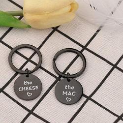 SEIRAA The Mac The Cheese Keychain Food Jewelry Couple Gift Macaroni And Cheese Jewelry Best Friend Gift