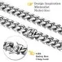 ROWIN&CO Large Heavy Men Silver 316L Stainless Steel Miami Cuban Link Chain Curb Necklace Hip hop Jewelry Choker Chain, 15mm Width/ 18-35 inch Lengths, Great Gifts to Families and Friends, (with Gift Box) ROWIN&CO Large Heavy Men Silver 316L Stainless Steel Miami Cuban Link Chain Curb Necklace Hip hop Jewelry Choker Chain, 15mm Width/ 18-35 inch Lengths, Great Gifts to Families and Friends, (with Gift Box)