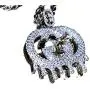Shop-iGold Men Women 925 Italy Gold Finish Iced Silver Designer Charm Ice Out Pendant Stainless Steel Real 2 mm Rope Chain Necklace, Mens Jewelry, Iced Pendant, Rope Necklace (22)