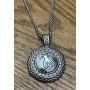 My Prime Gifts Snap Jewelry Clear Rhinestone Designer Halo & Stainless Steel Necklace Length 20-22'' Holds 18-20mm Standard Snaps