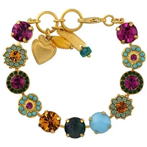 Mariana Jewelry Happy Days Bracelet, Gold Plated with Crystal, Nature Collection MAR-B-4084 1007 YG