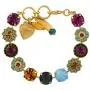 Mariana Jewelry Happy Days Bracelet, Gold Plated with Crystal, Nature Collection MAR-B-4084 1007 YG